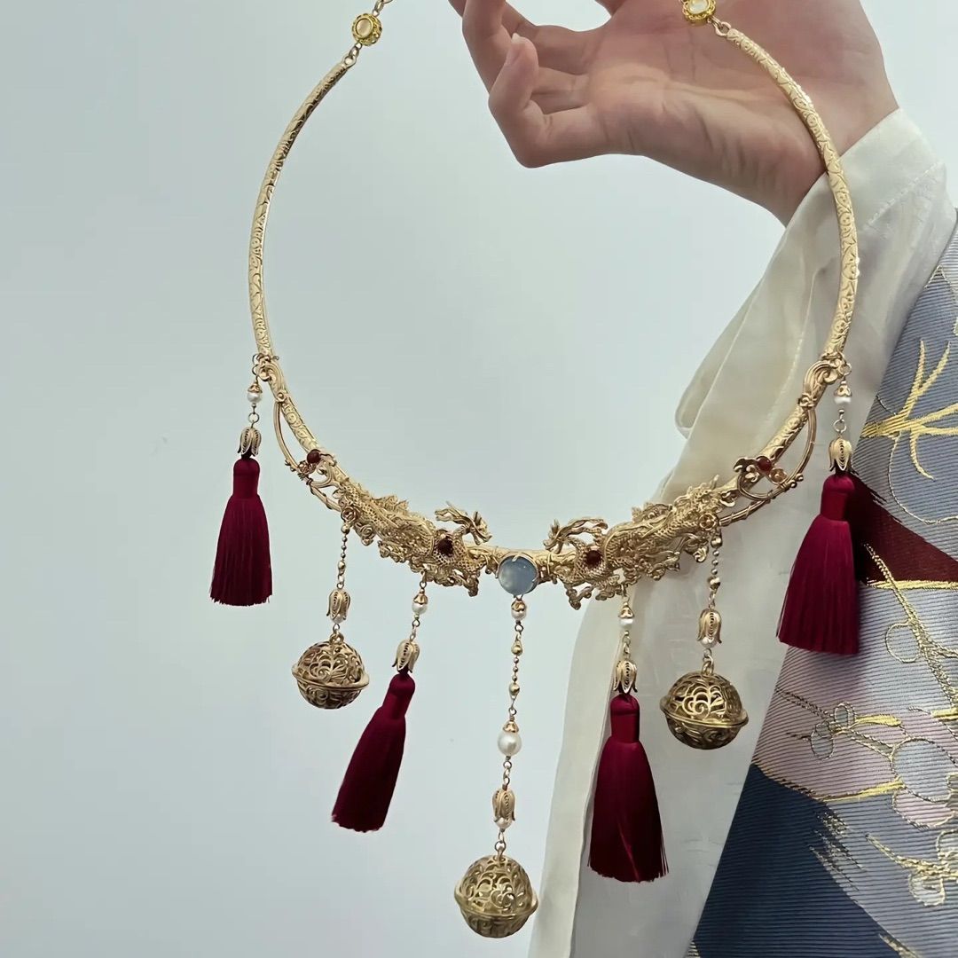 龙年古风项圈汉服璎珞明制项链民族风百搭流苏铃铛男女配饰恒