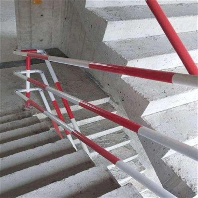 工地施工临边防护栏管件 建筑工地钢管横杆扶手 楼梯防护栏立杆