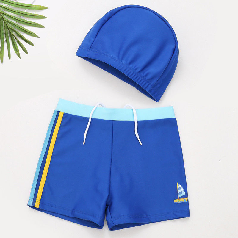 Swimsuit Children's Boys' Swimming Trunks Smaller and Big Kids' Swimwear Swimming Cap Swimming Goggles Swim Ring Swimming Equipment Suit Hot Spring Swimsuit