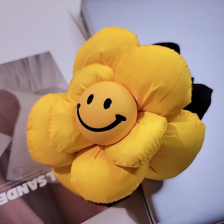 6788设计感可爱 立体太阳花瓣 笑脸气质发圈