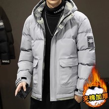 男士棉衣冬季时尚休闲连帽加厚工装棉袄子潮流面包服羽绒棉服外套