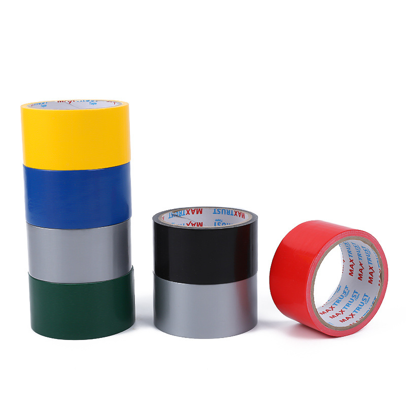 Wholesale High-Adhesive Silver Gray Single-Sided Duct Tape Easy-to-Tear Seam Edge Sealing Carpet Tape 4.8cm Wide Cloth Base