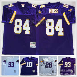nfl橄榄球服明尼苏达维京人队84号#mn复古球衣男传奇运动服批发