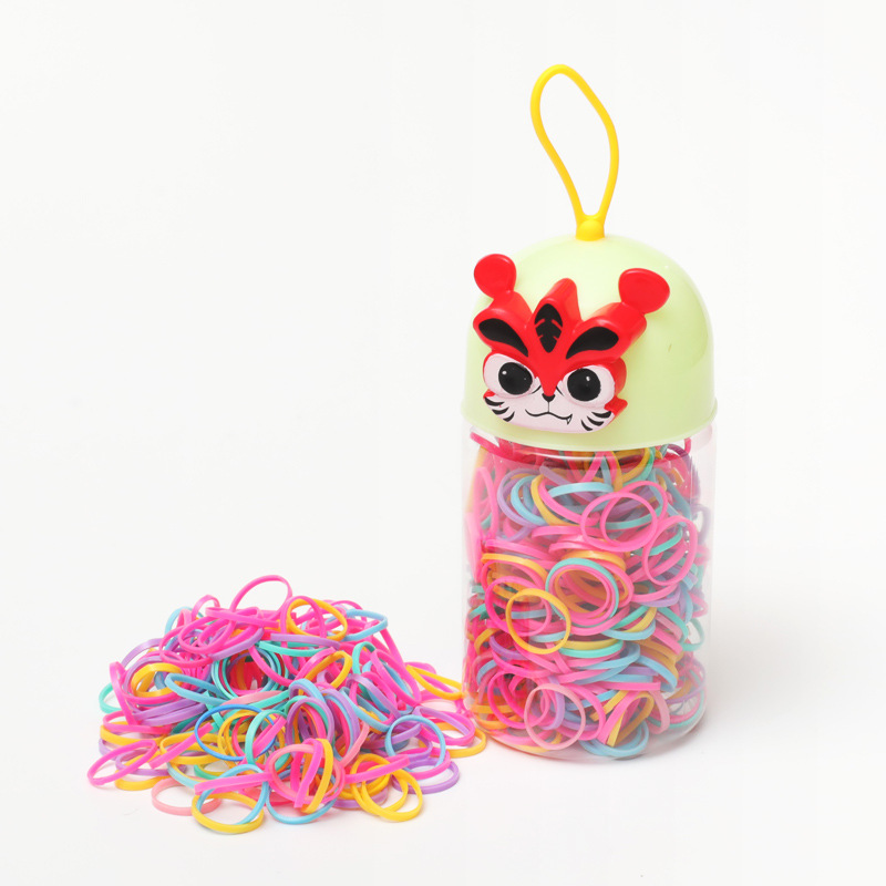 Children's Baby Hair Ring High Elastic Rubber Band New Canned Disposable Hair Elastic Band Color Hair Rope