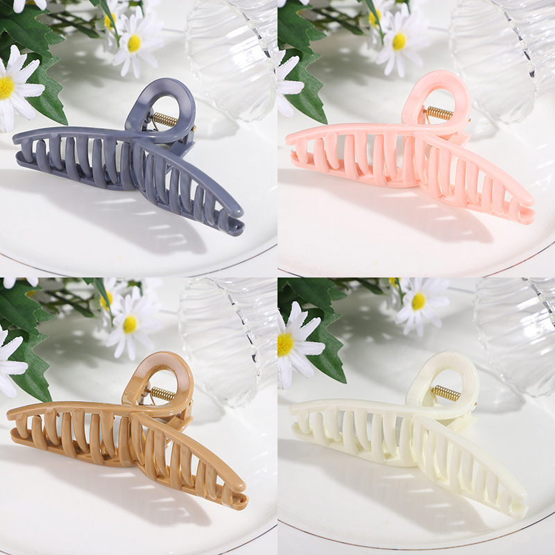 塑料发夹头发夹子樱桃发饰盘发小抓夹爪夹发爪爪夹鲨鱼夹大号批发