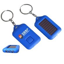 厂家直销迷你手电筒LED太阳能钥匙扣挂件广告促销礼品定Logo
