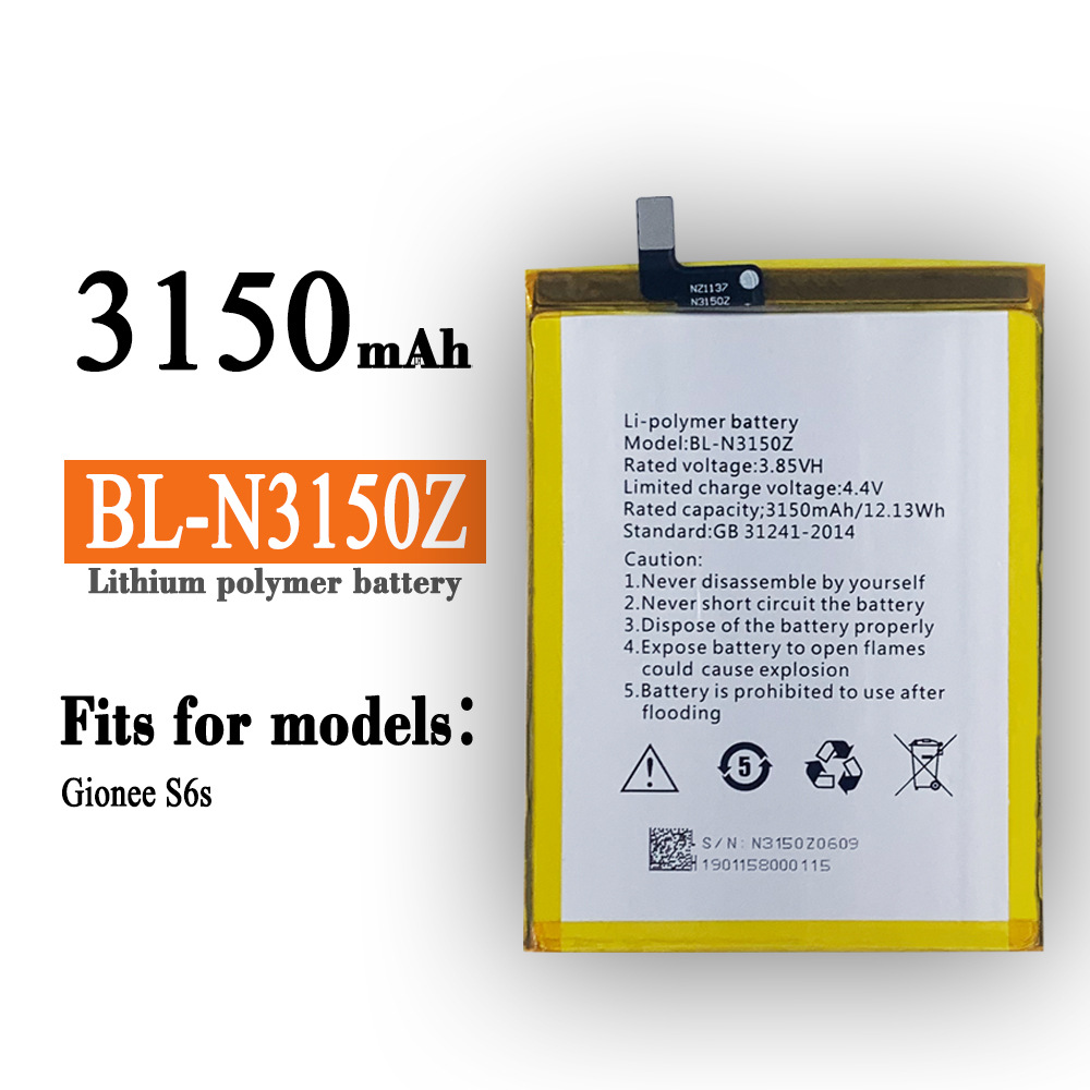 适用于gionee金立手机gionee s6s bl-n3150z 3150mah手机内置电池
