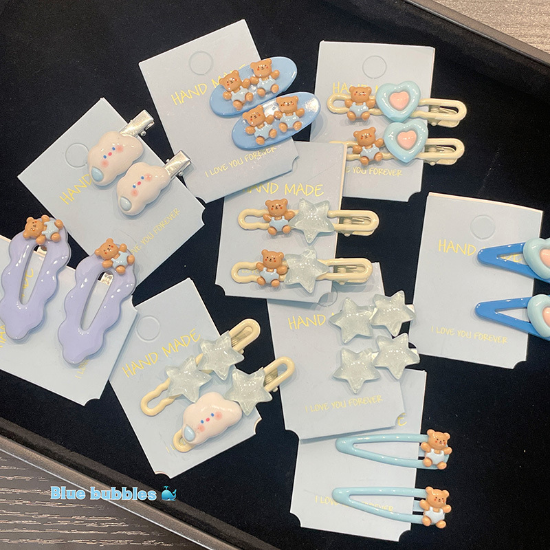 Cute Cloud Barrettes Female XINGX Side Bang Clip Children Duckbill Clip Son Small Jaw Clip Hair Clip Headdress