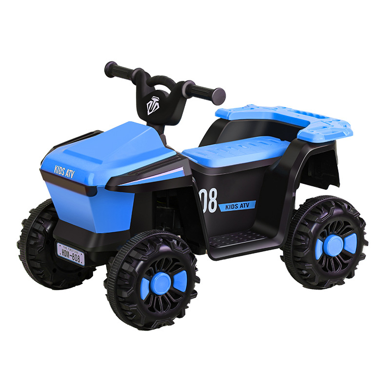 儿童电动车四轮沙滩车可坐人特斯拉充电款童车灯光音乐摩托车