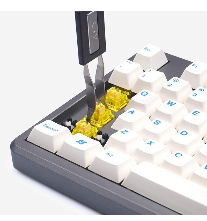 刻字钢丝拔键器金属拔轴器机械键盘两用换轴键帽个性拉拔起拔器