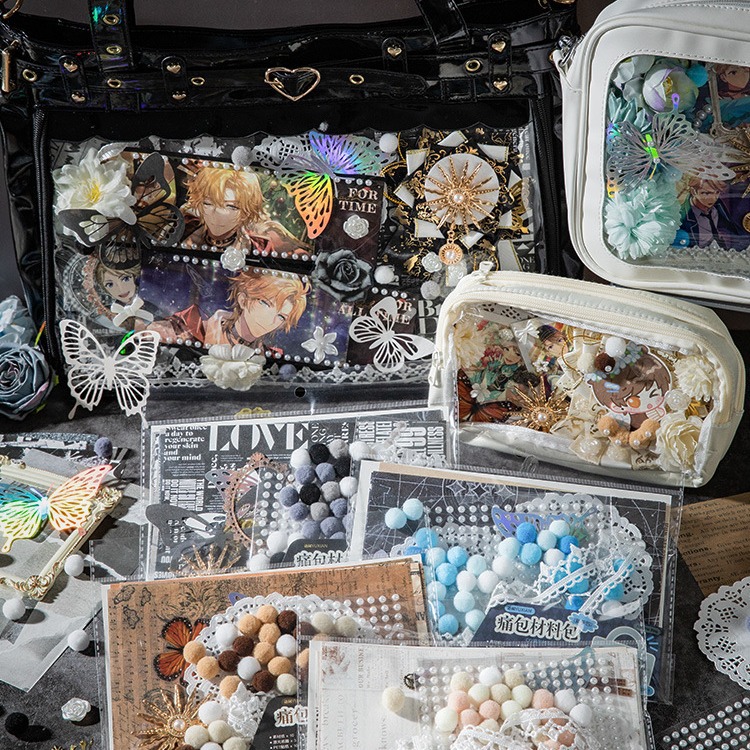 语闲2素材包 diy痛包材料 个性百搭手帐扎包素材36件入 4款选