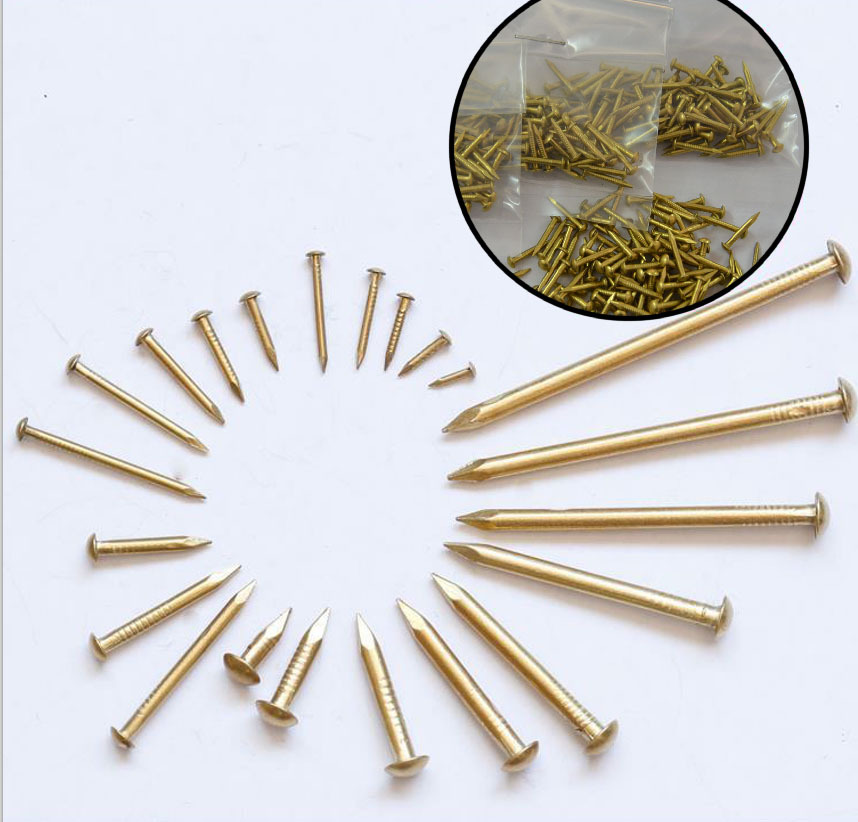 纯铜钉家具铜配件仿古铜钉铜钉子圆头装饰钉子金色钉子画小铜钉黄