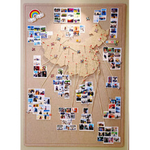 世界地图毛毡墙贴旅行足记打卡照片墙创意背景ins装饰板