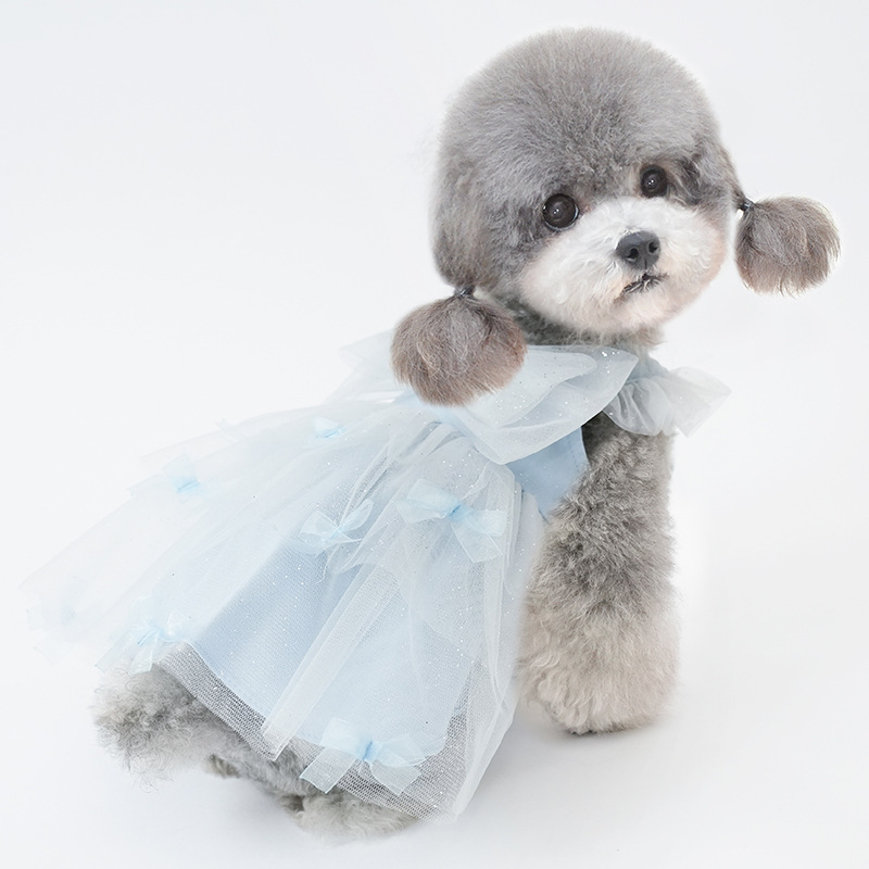 宠物公主裙狗狗蕾丝网纱裙宠物裙子小狗裙子约克夏马尔济斯裙子