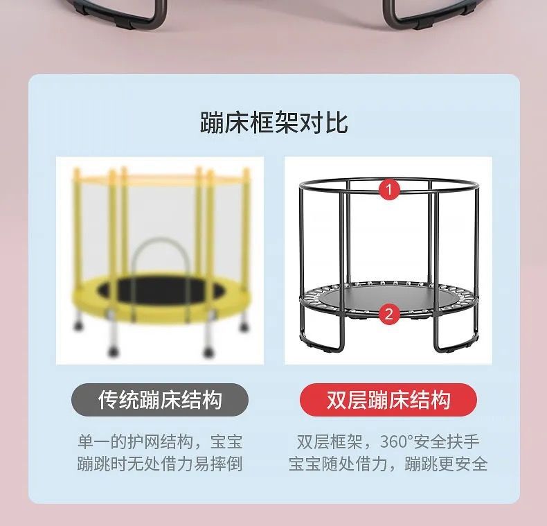 蹦蹦床家庭版儿童室内小型家用跳跳床乐园大型弹簧弹跳床小游乐场