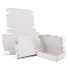 飞机盒白板纸白色3层瓦楞纸包装邮政服装通用快递纸小纸箱飞机盒