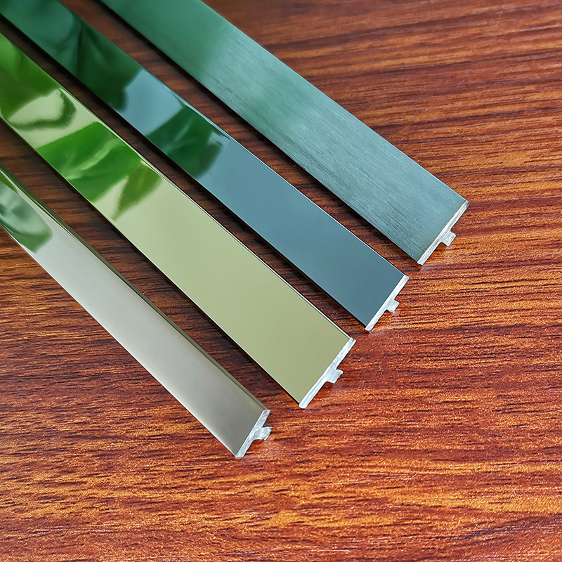 不锈钢t型条铝合金嵌入式t型地板压条钛金扣条背景金属装饰线条