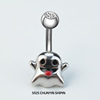 LOYAL_S925 ghost Belly Ring lovely Umbilical nail Double head human body puncture Jewelry source Manufactor
