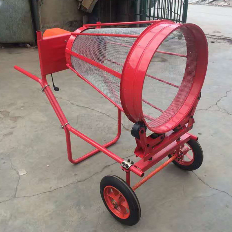 滚筒震动小型建筑式电动筛沙 电动小型建筑震动式滚筒筛沙机