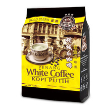 马来西亚进口槟城咖啡树白咖啡 三合一速溶咖啡粉600g装