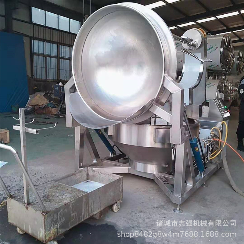 多功能餐厅大型炒锅辣椒酱料半自动行星炒锅食品厂食堂炒菜锅厂家