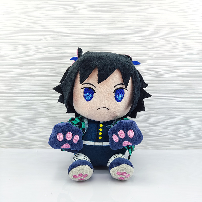 鬼灭之刃猫爪毛绒公仔漫画炭治郎祢豆子我妻善逸伊之助富冈义勇