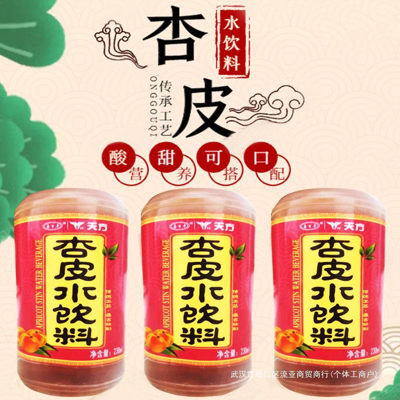 天方杏皮水杏皮茶整箱20瓶杏皮汁果味饮料西北饮品甘肃特产包邮