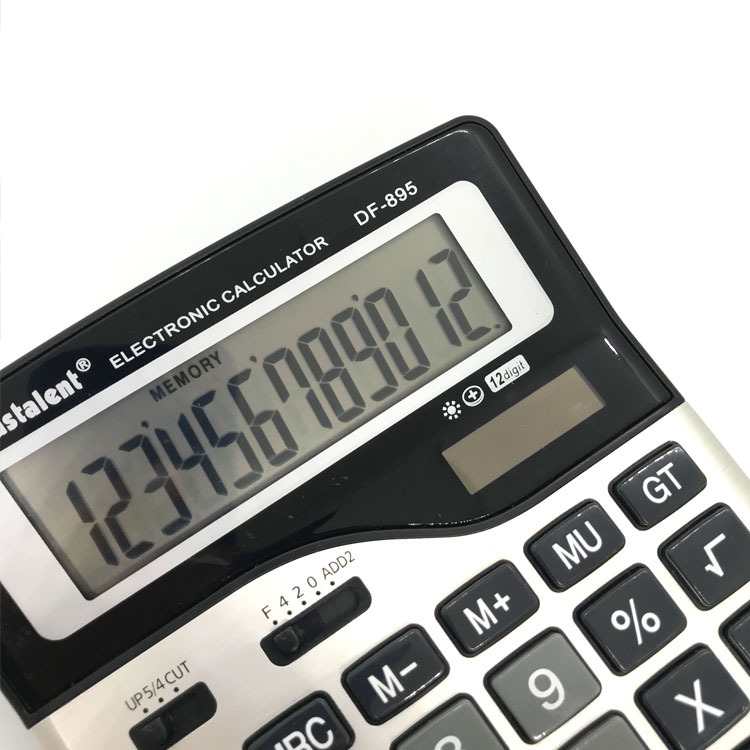Dongfangling Dual Power Desktop Office Aluminum Surface Solar Calculator in Stock Wholesale 12-Bit Factory Direct Sales