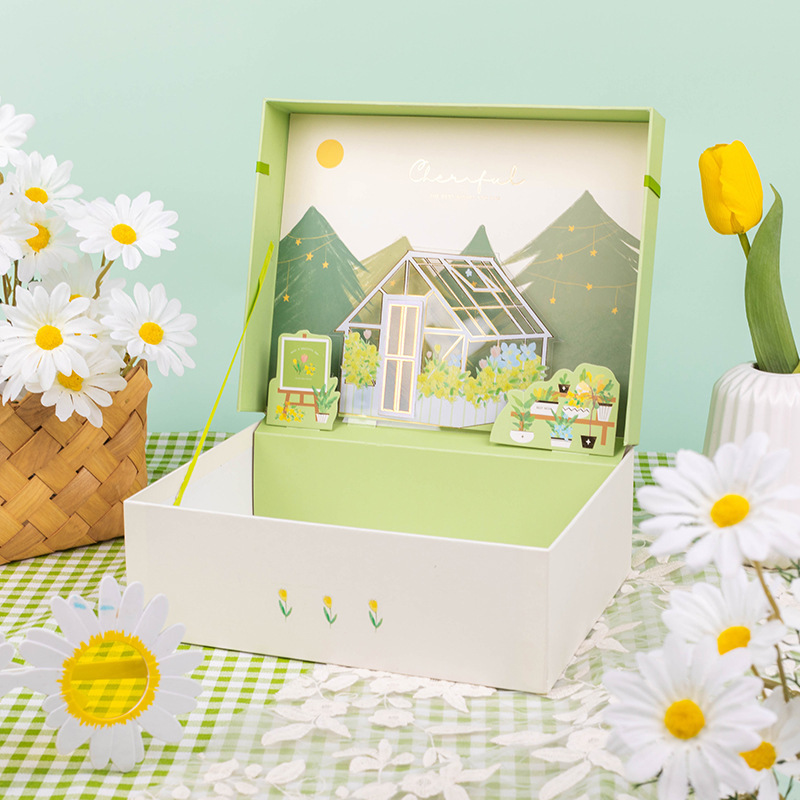 礼物盒情人节新品520浪漫小清新少女心新潮抹茶绿包装盒子-阿里巴巴