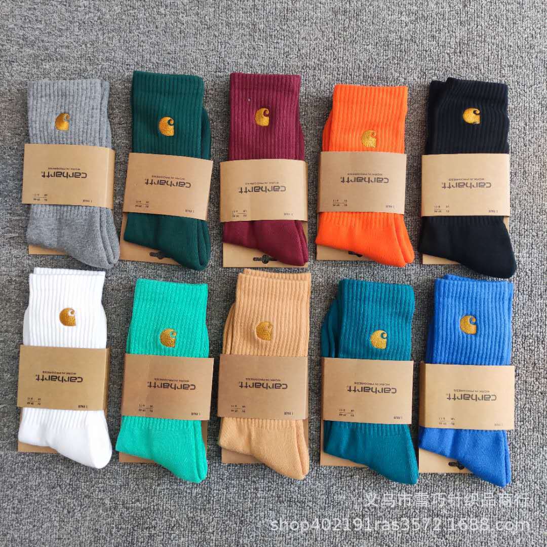 Carhartt Thick Towel Bottom Trendy Socks Skateboard High Tube Tooling Athletic Socks Men's Socks Wholesale