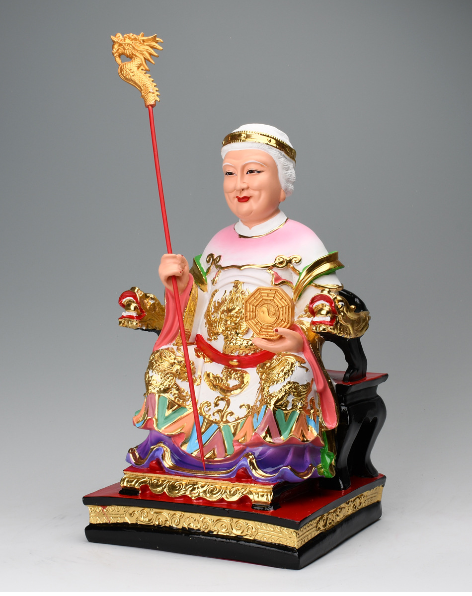 无极老母神像白衣白发八卦老母树脂佛像批发16/19寸无生骊山黎山