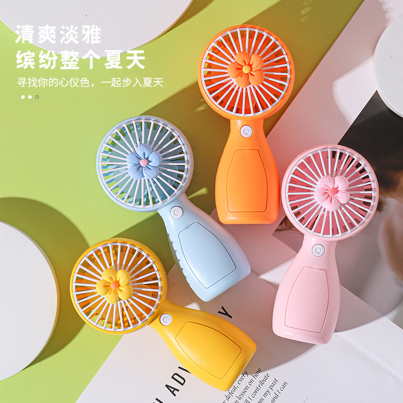 2024网红爆款usb风扇花朵卡通迷你手持小风扇可做logo送礼品批发