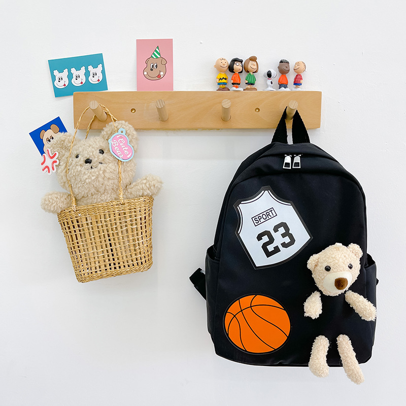 2022 Korean Style Children's Schoolbag Cartoon Cute Bear Nylon Backpack Kindergarten Boys and Girls Lightweight Small Backpack