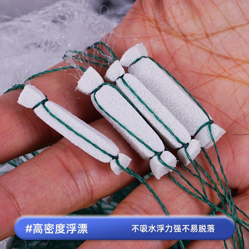 Fishnet Sticky Mesh Three-Layer Sink Mesh Single Layer Floating Net Hanger Fishnet Fishing Net Carp Silver Carp White Stripe Mesh