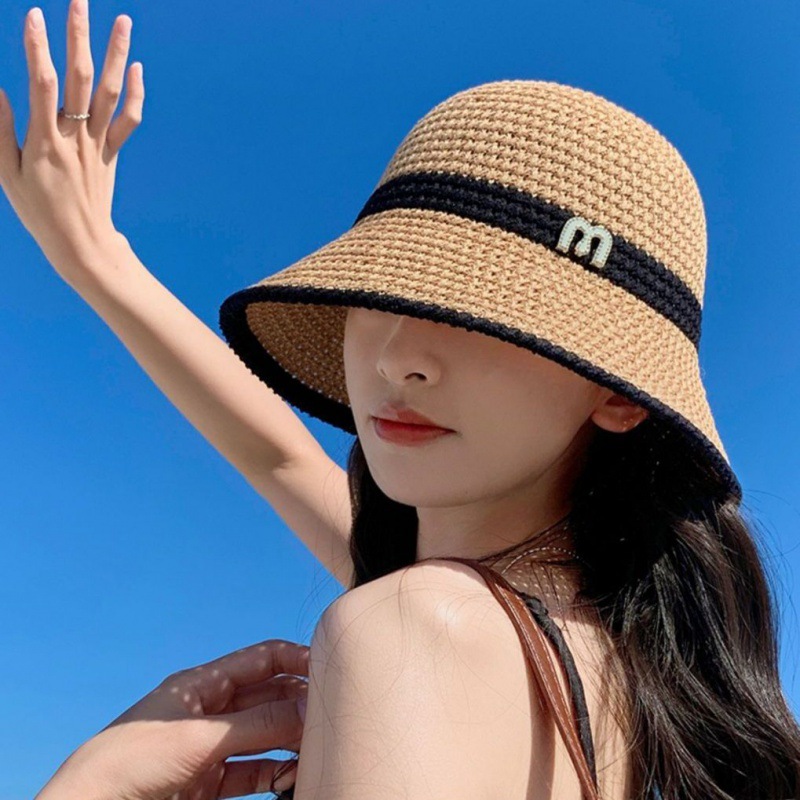 Hat Female Summer Korean Bucket Hat Mesh Breathable Sun Hat All-Matching Sun Hat Bucket Hat Face-Looking Small Sun Hat