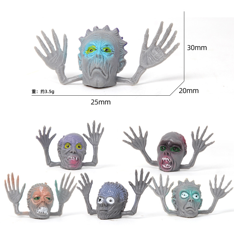 Creative Finger Puppet Toys Halloween Party Kodomo No Omocha Zombie Trick Finger Fun Toys Wholesale