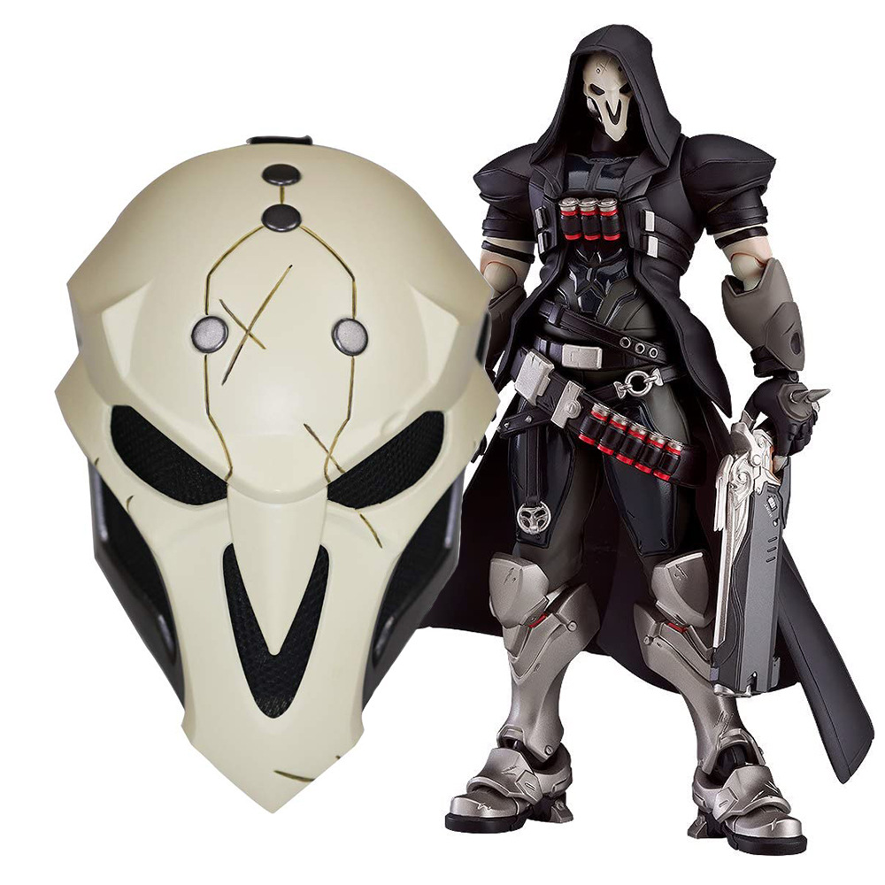 守望先锋死神面具游戏周边道具 万圣节漫展cosplay死神乳胶头套