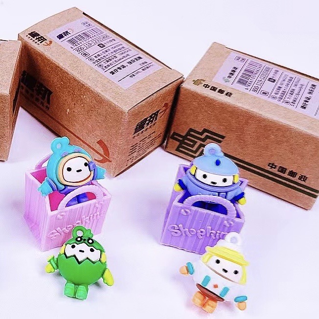 80 Or 90 Culture Miniature Express Fashion Play Blind Box Toy Simulation Candy Toy Mini Package Egg Puff Express Shopping Bag