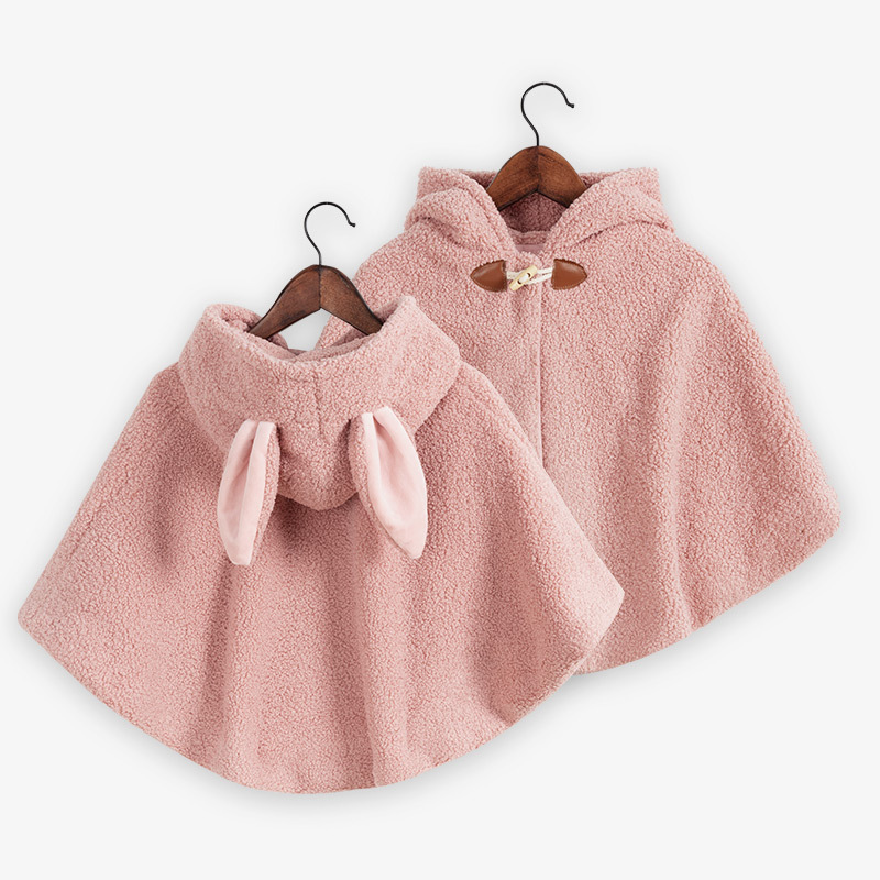 儿童披肩小外套儿童保暖披风斗篷春秋季加厚女宝宝儿童春秋款围巾