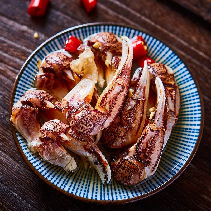 批发醉蟹钳麻辣蟹钳宁波特产即食辣味螃蟹脚网红零食小吃夜宵工厂