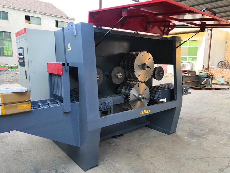 重型圆木多片锯木工机械全自动园木开板锯全自动木料开方开料带锯-阿