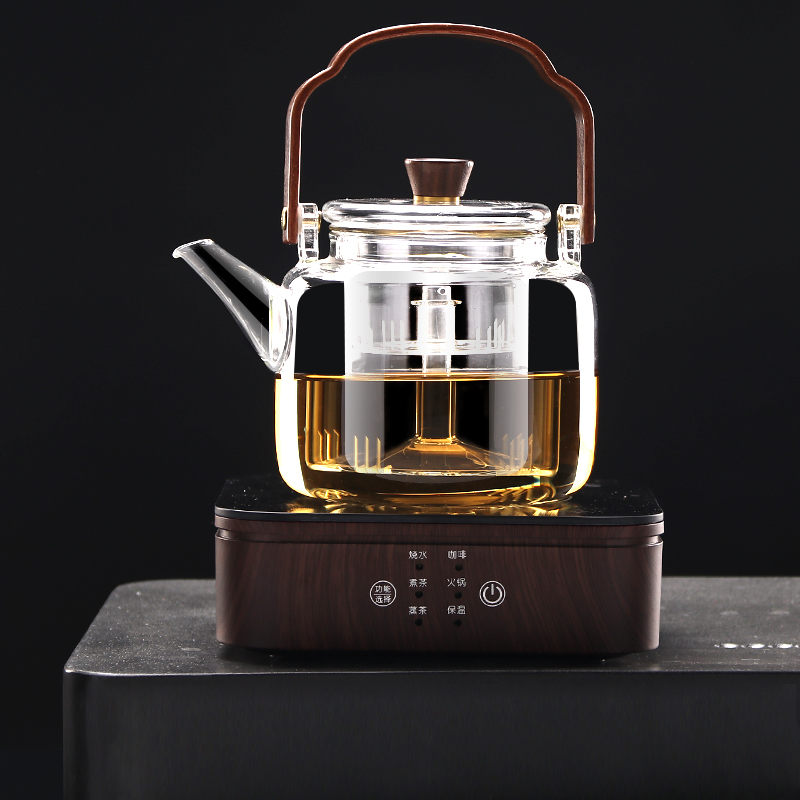37煮茶壶新款煮茶器蒸茶壶煮茶炉电陶炉烧水壶养生壶全玻璃一体