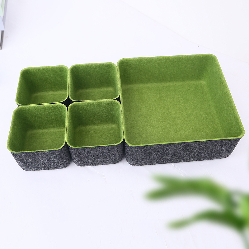 In Stock Generation New Felt Storage Box Integrated Storage Box Office Desktop Drawer Storage Box