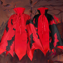 跨境新款万圣节圣诞节cos蝙蝠装 儿童舞台表演服吸血鬼主题披风