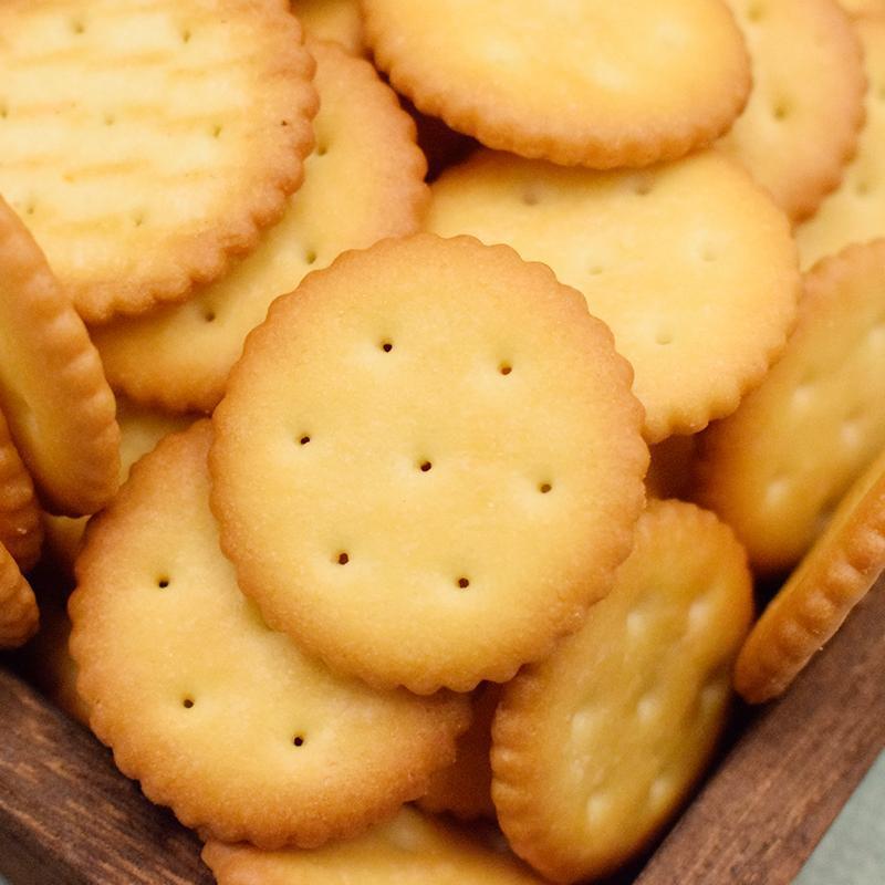 无蔗糖小奇福饼干台湾风味dly烘焙材料雪花酥专用盐岩牛轧小圆饼