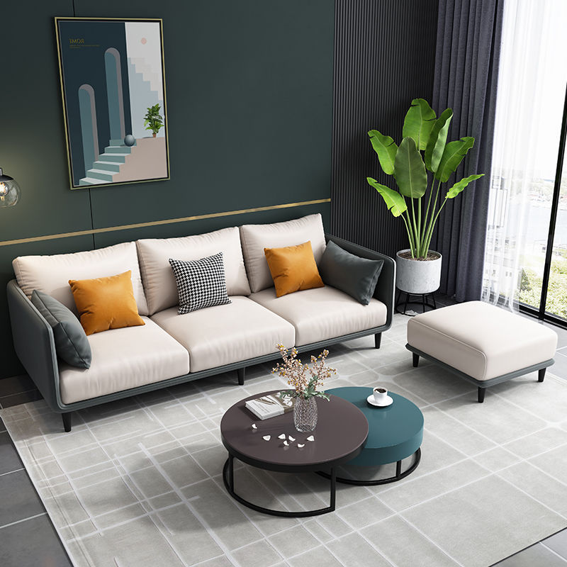 家具沙发意式极简网红科技布沙发客厅组合轻奢布艺现代简约小户型