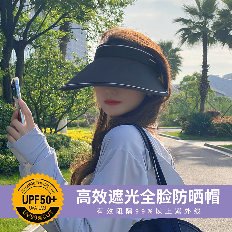 Japanese Uv Summer Cycling Big Brim Air Top Sun Protection Hat Sun Hat Women's Uv Protection Sun Hat Cover Face