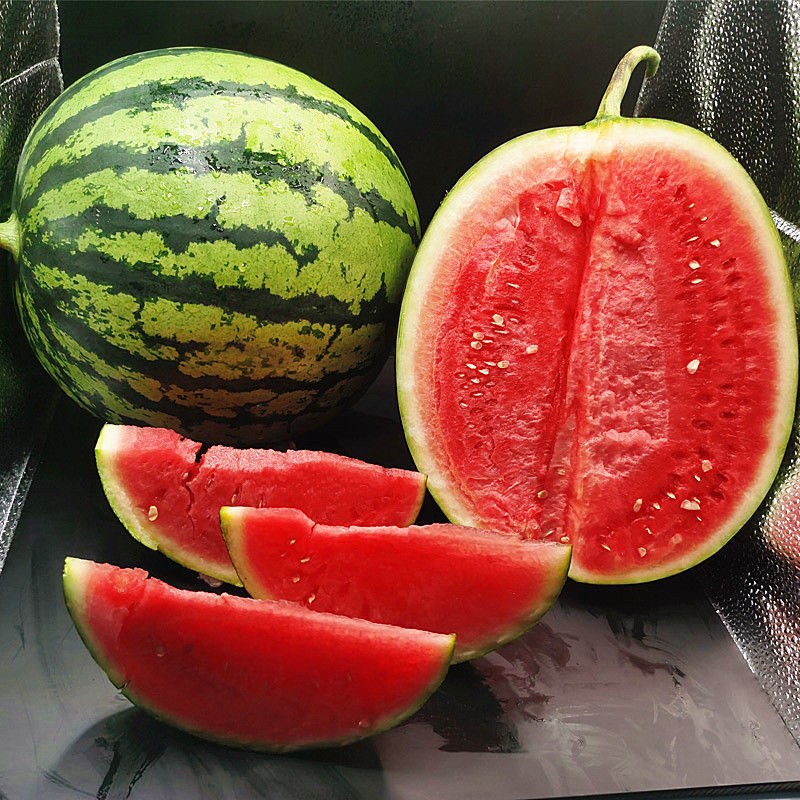 四川冰糖麒麟西瓜水果新鲜西瓜美都当季整箱非8424包邮甜王瓜