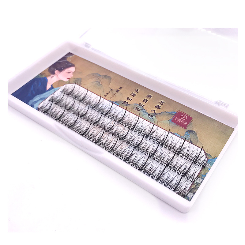 Three Rows of Multiple False Eyelashes Classical Retro Curling Big Eyes Comfortable Self-Grafting Eyelashes Novice Handmade Spot