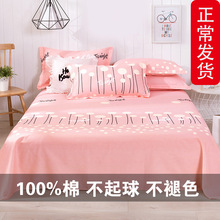 MR3L床单单件粉色清新女双人被单子100冬季天宿舍枕套2三